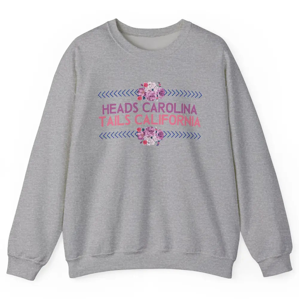 Retro Heads Carolina Tails California Western Summer Holiday Unisex Crewneck Sweatshirt