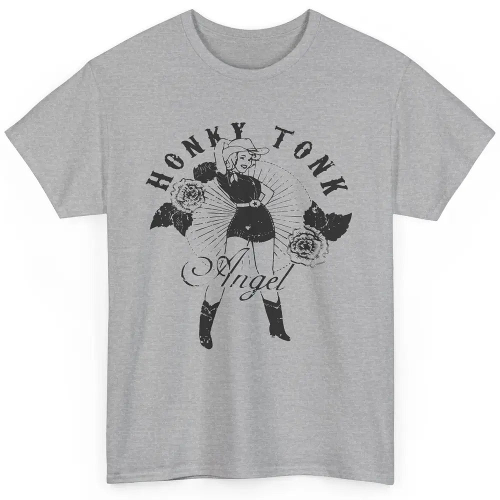Retro Cowgirl Honky Tonk Angel Western Country Rodeo Mom Classic Unisex T-Shirt