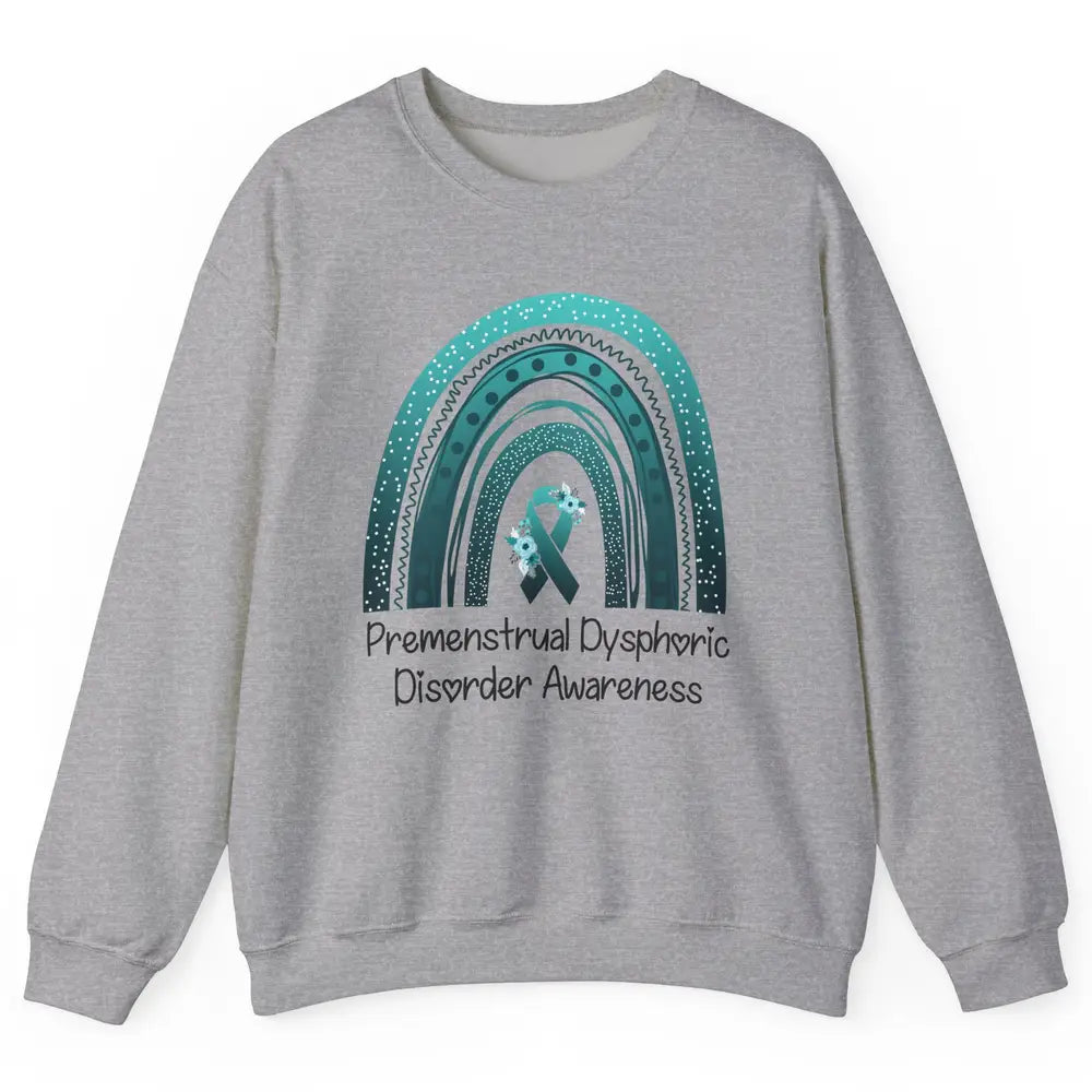 Premenstrual Dysphoric Disorder PMDD Awareness Rainbow Unisex Crewneck Sweatshirt