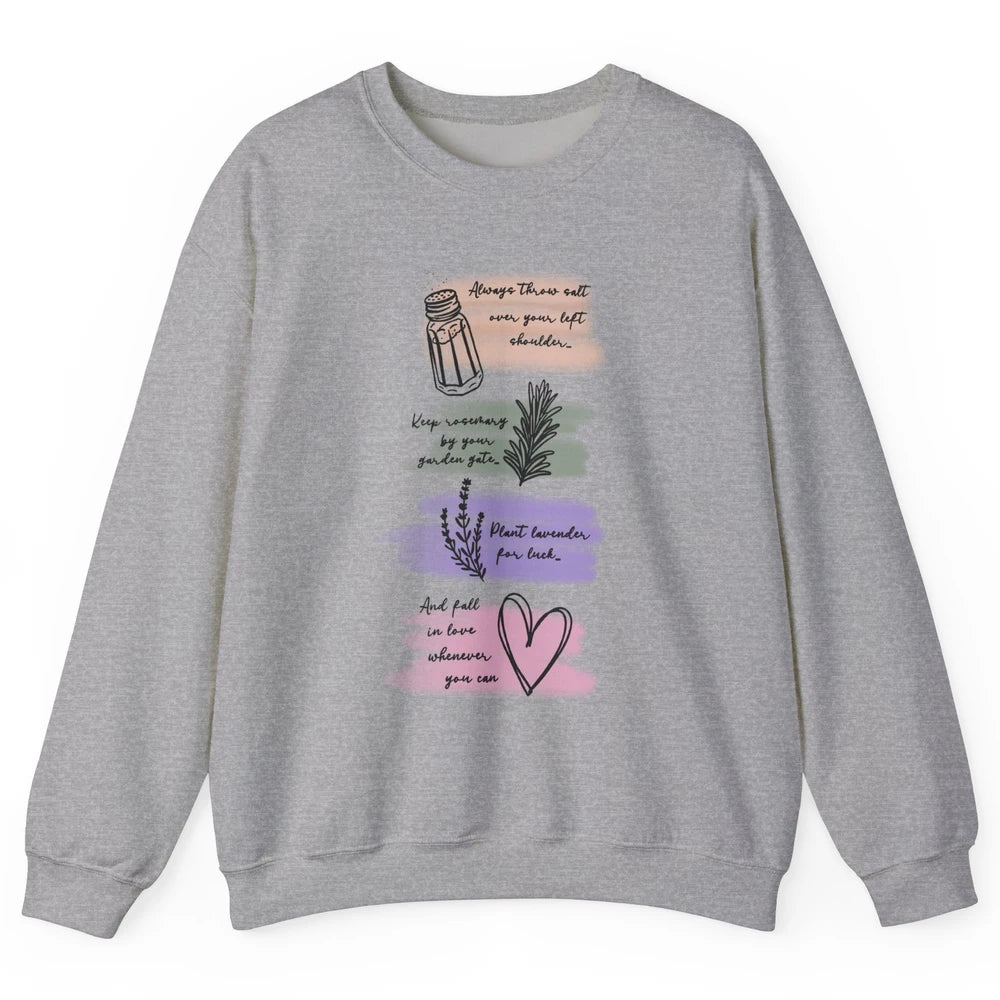 Practical Magic Witch Gardening Card Gardeners Plant Lovers Unisex Crewneck Sweatshirt