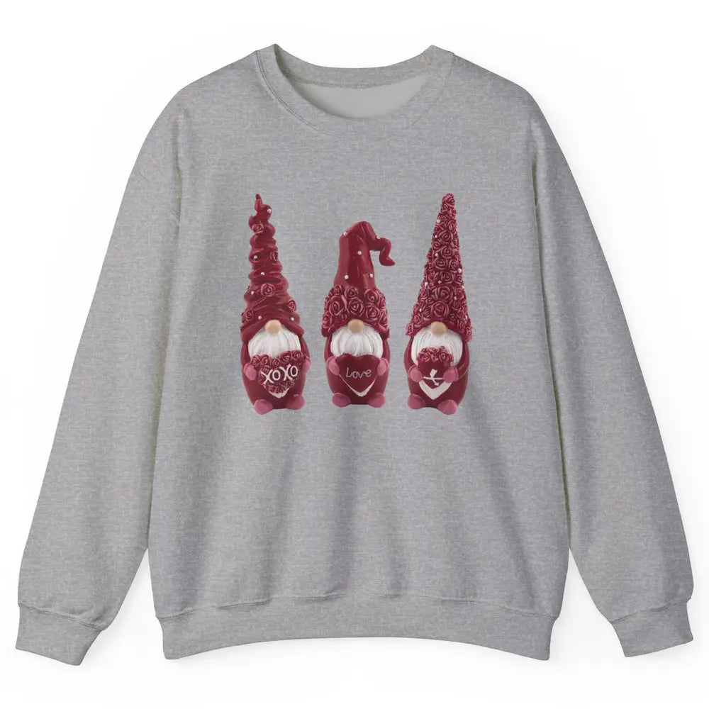 Pink Gnomes Love Valentines Loads Of Love Western Valentine Unisex Crewneck Sweatshirt