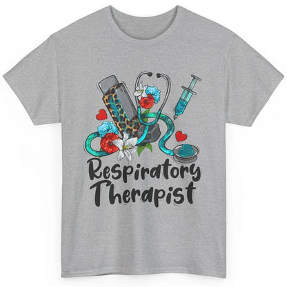 Respiratory Therapist Leopard Stethoscope Western Country RT Classic Unisex T-Shirt
