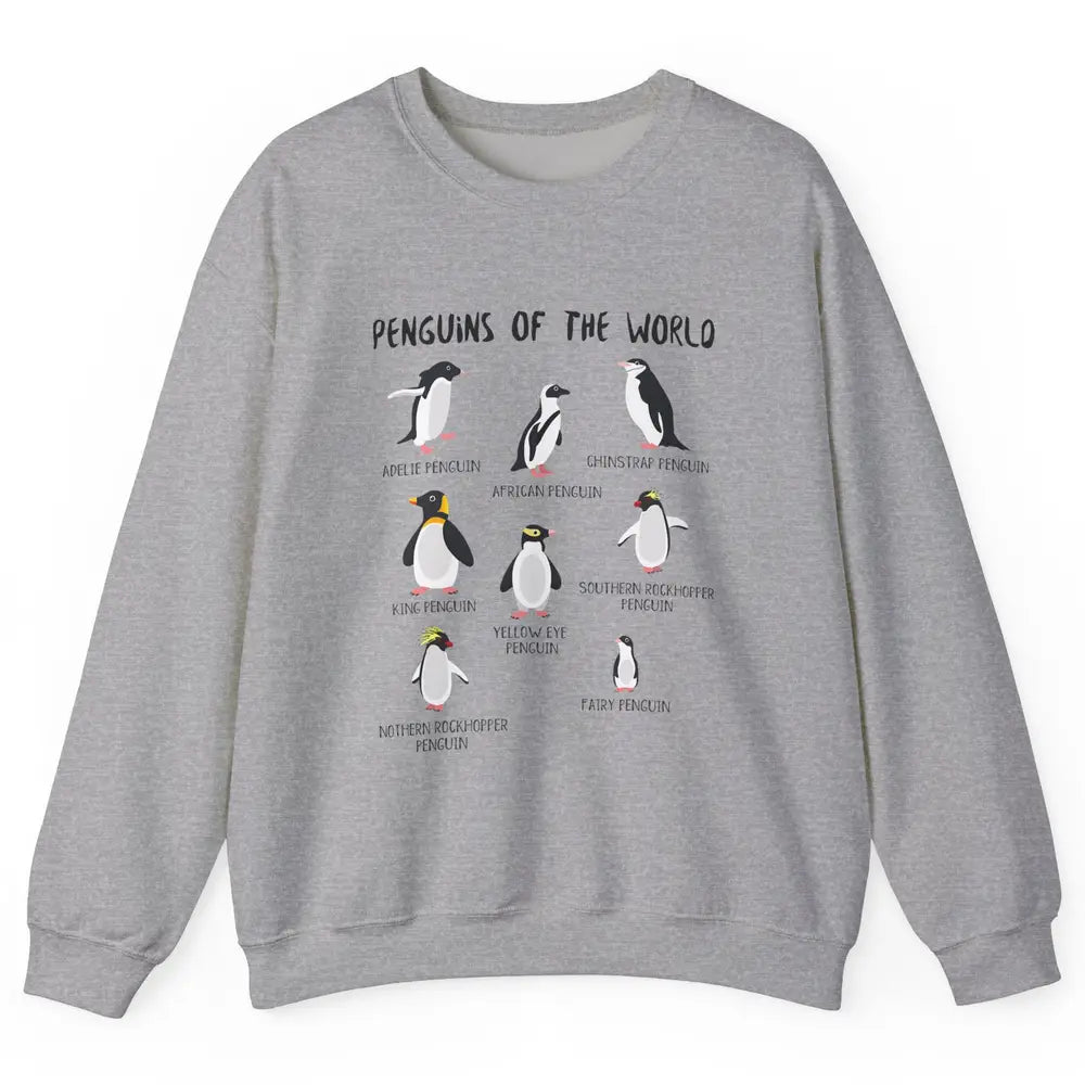 Penguins Of World With Headband Baby Penguins Wild Animal Unisex Crewneck Sweatshirt