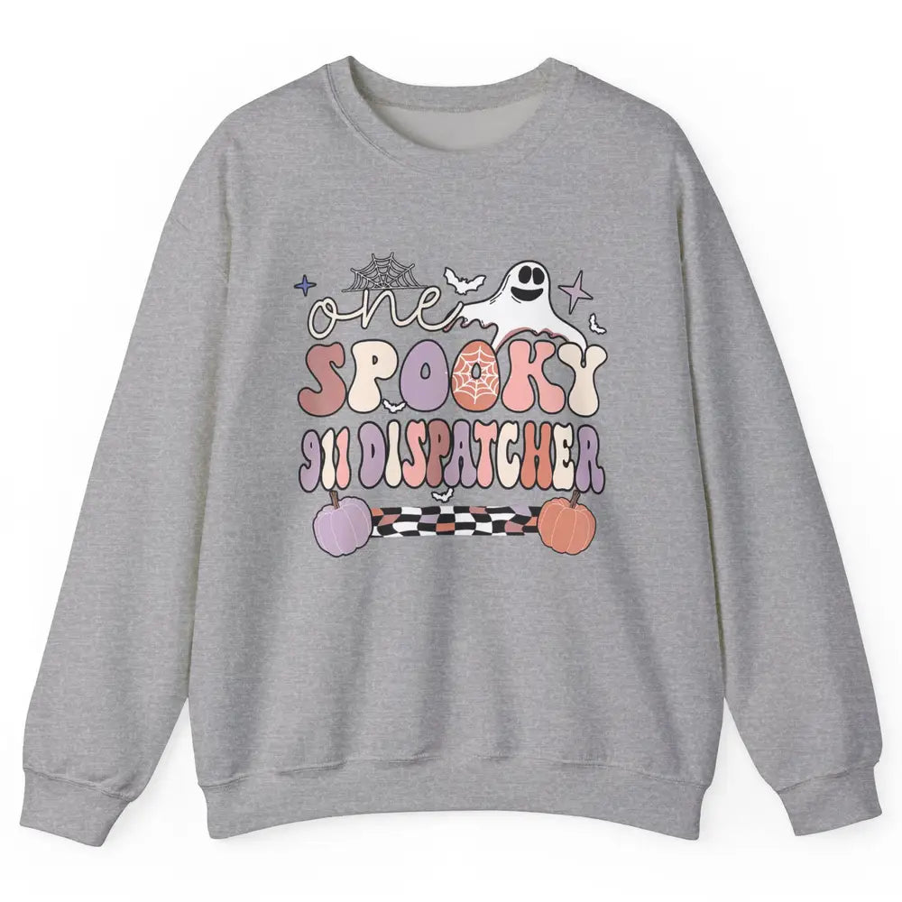 One Spooky Dispatcher 911 Life Operator Pumpkin Halloween Unisex Crewneck Sweatshirt