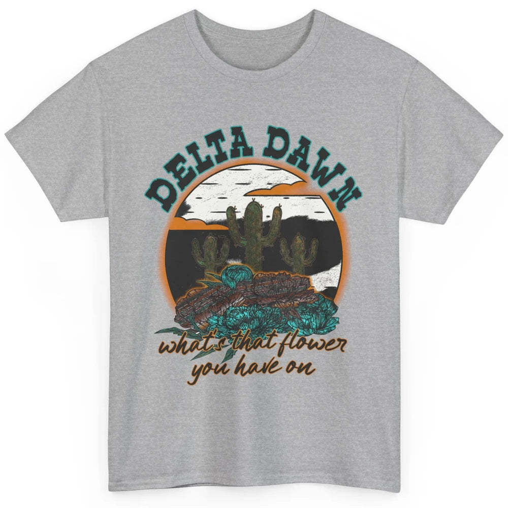 Retro Desert Night Delta Dawn What's That Flower Western Classic Unisex T-Shirt