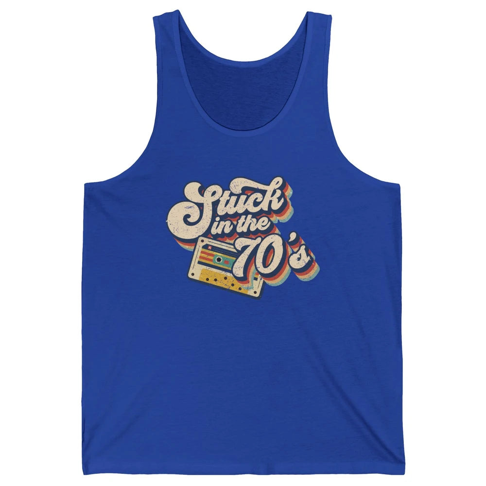 Retro Made In The 70s Stuck In The 70's 1970s Birthday Day Unisex Jersey Tank