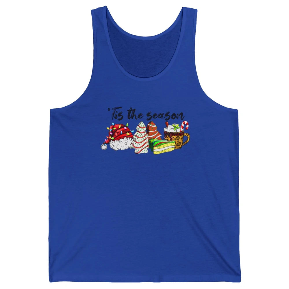 Funny Christmas Tree Tis The Season Cakes Parody Baking Gift Unisex Jersey Tank