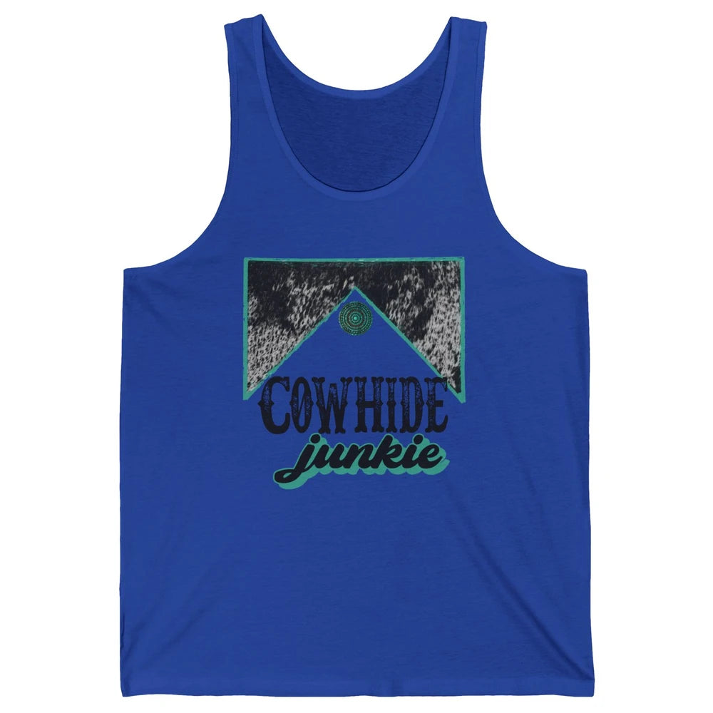 Retro Cowhide Junkie Western Country Cowboy Cowgirl Gift Unisex Jersey Tank