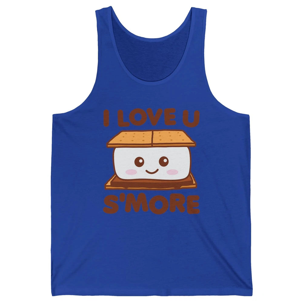 Funny Camping I Love You Smore Pun Camper Campfire Retro Unisex Jersey Tank