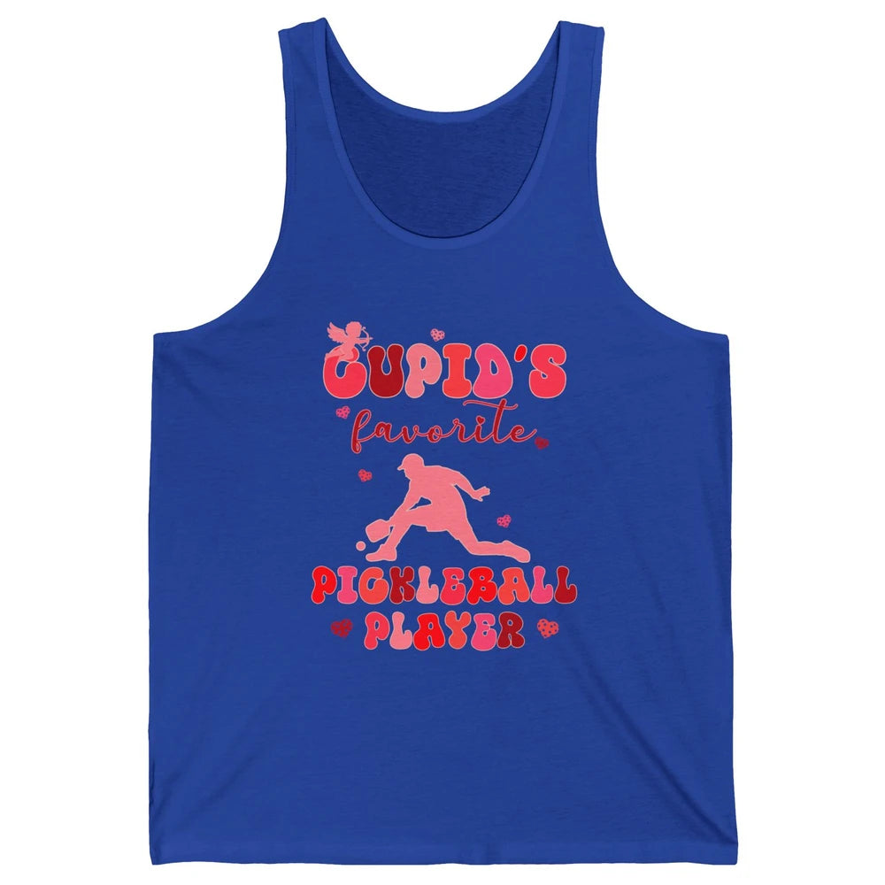 Cupid's Favorite Pickleball Player Happy Valentines Day Love Unisex Jersey Tank
