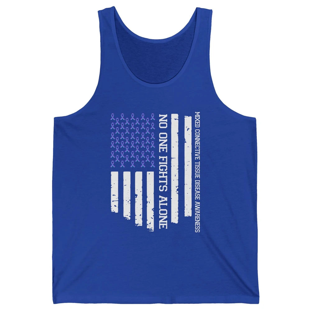 Mixed Connective Tissue Disease No One Fight Alone US Flag Unisex Jersey Tank