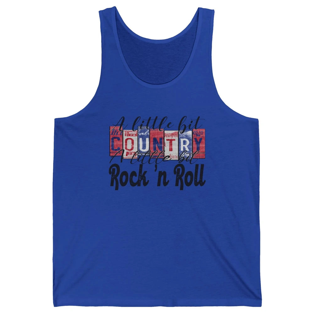 Retro A Little Bit Country A Little Bit Rock n Roll Western Unisex Jersey Tank