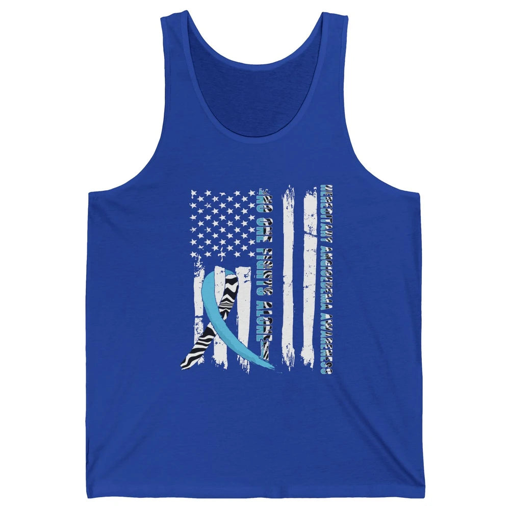 Retro Hereditary Angioedema No One Fight Alone Zebra Ribbon Unisex Jersey Tank