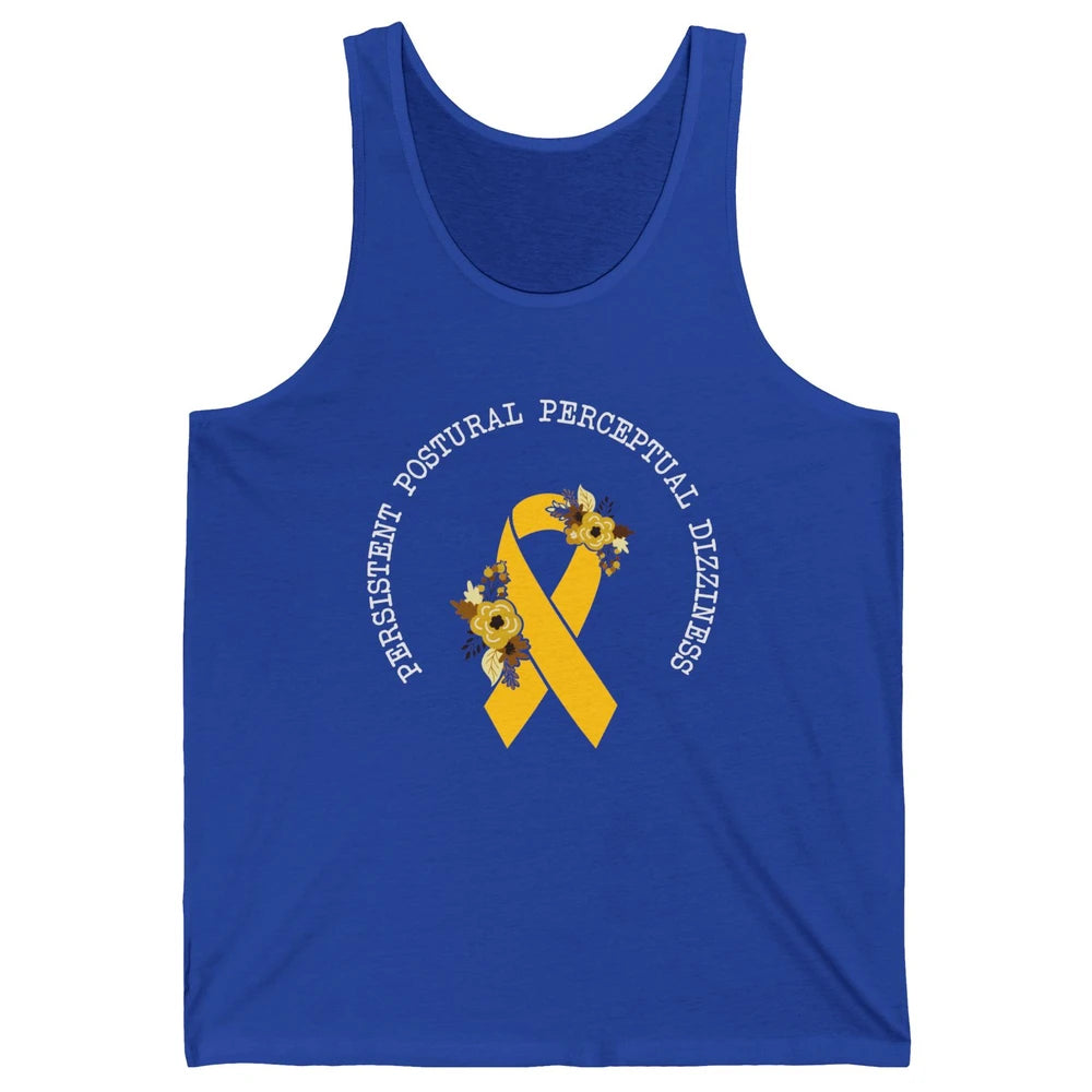 Persistent Postural-perceptual Dizziness PPPD Yellow Ribbon Unisex Jersey Tank