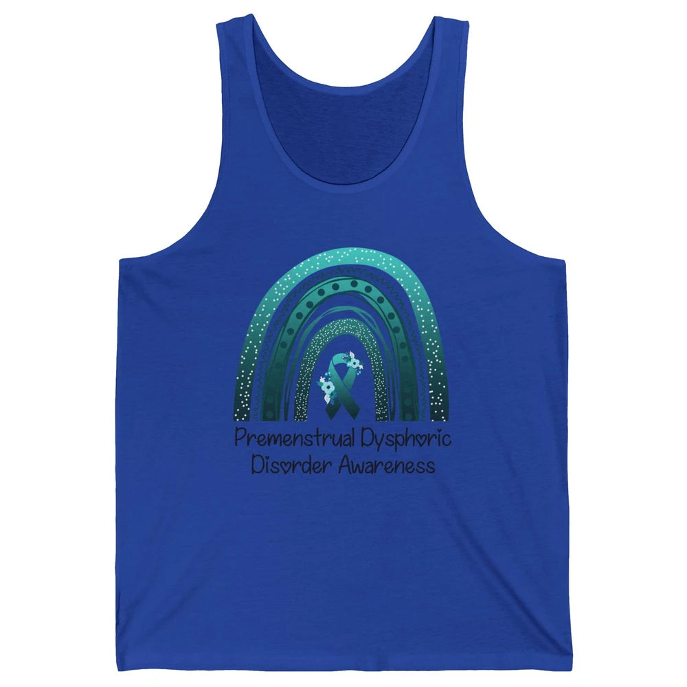 Premenstrual Dysphoric Disorder PMDD Awareness Rainbow Unisex Jersey Tank