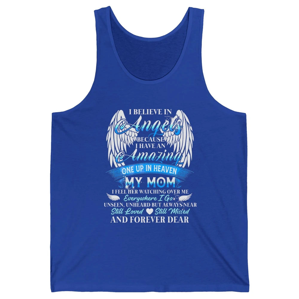 My Mom In Heaven Angel Wings Mother Memories Forever Love Unisex Jersey Tank