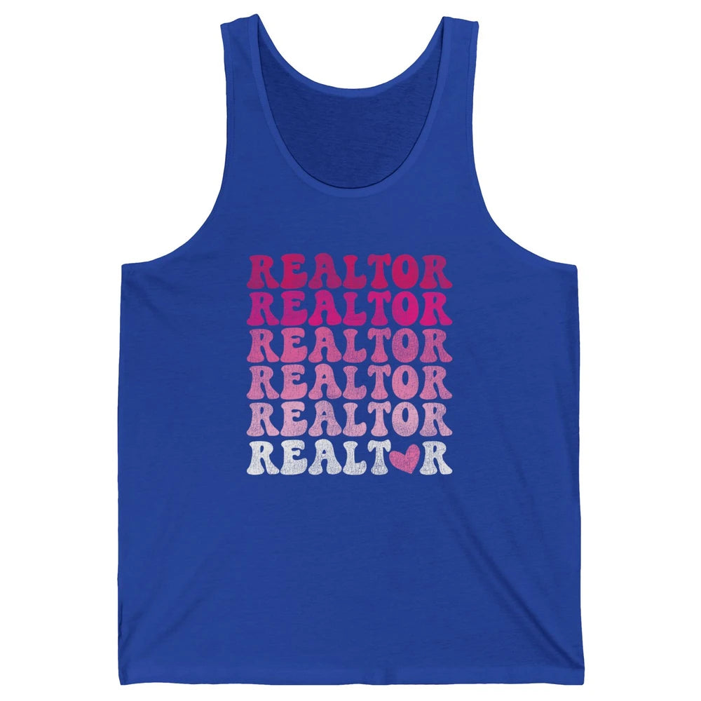 Real Estate Heart Wife Life Pink Realtor Women Close Deal Unisex Jersey Tank