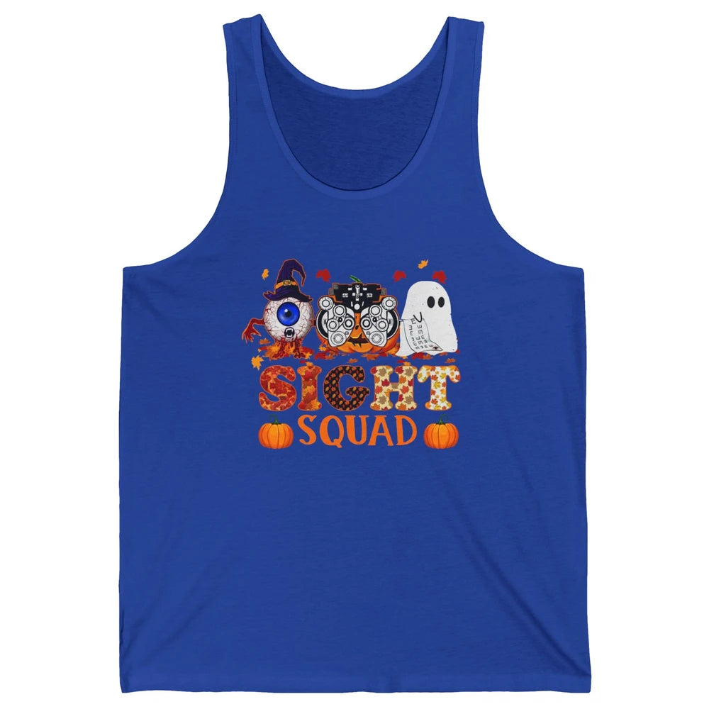 Optometrist Halloween Sight Squad Witch Pumpkin Optician Unisex Jersey Tank