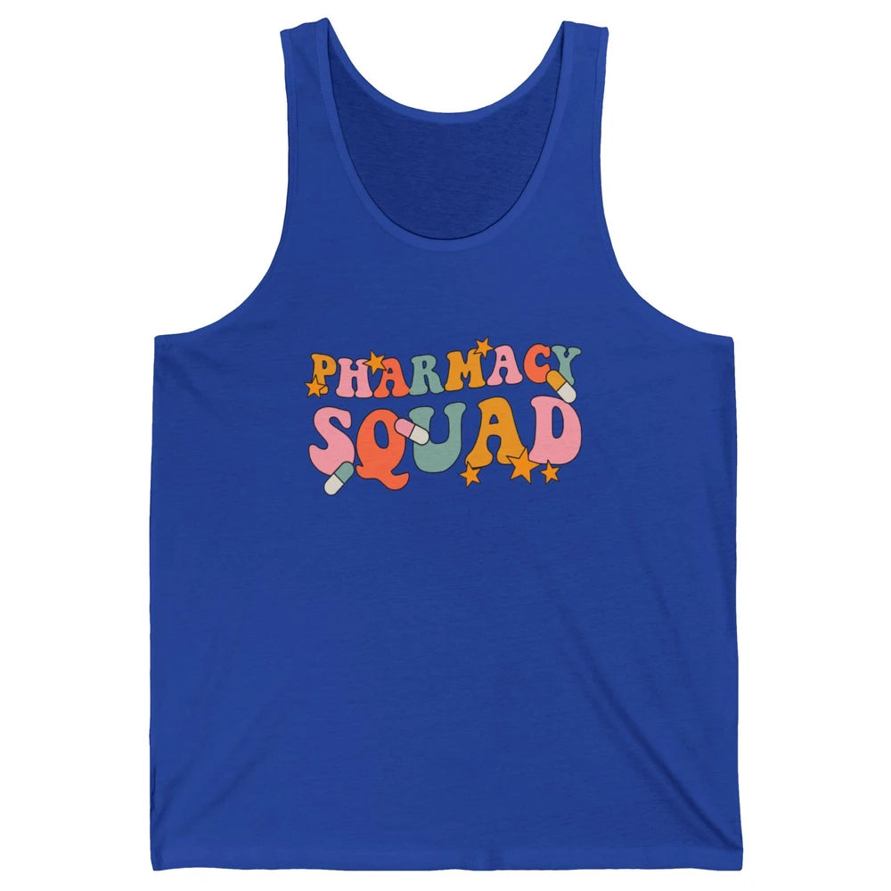 Pharmacy Squad Pharmacist Groovy Halloween Spooky Season Unisex Jersey Tank