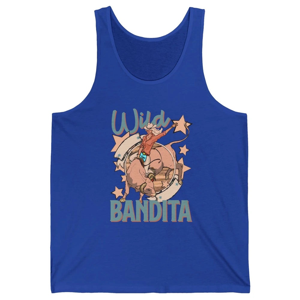 Retro Cowgirl Wild Bandita Western Country Cowboy Wild West Unisex Jersey Tank
