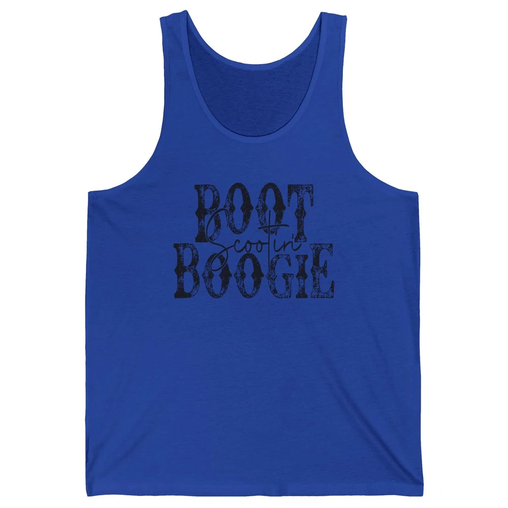 Retro Cowboy Boot Scooting Boogie Western Country Cowgirl Unisex Jersey Tank