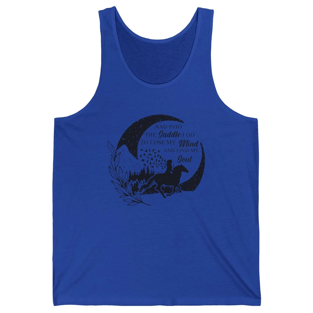 Retro Cowgirl Into The Saddle I Go Western Country Cowboy Unisex Jersey Tank