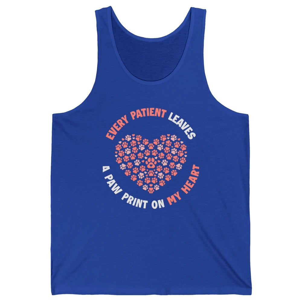 Patient Leaves Paw Heart Veterinarian Love Vet Tech Animal Unisex Jersey Tank