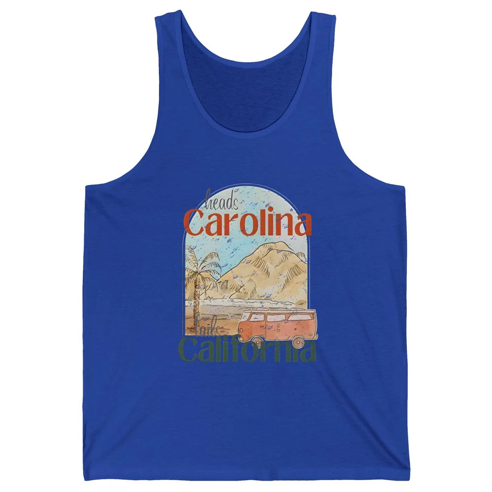 Retro Heads Carolina Tails California Western Country Summer Unisex Jersey Tank