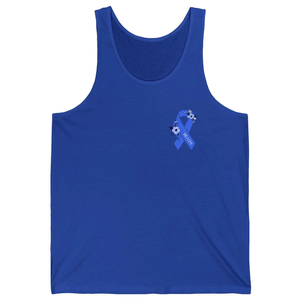 ME/CFS Chronic Fatigue Syndrome Awareness Ribbon Pocket Size Unisex Jersey Tank
