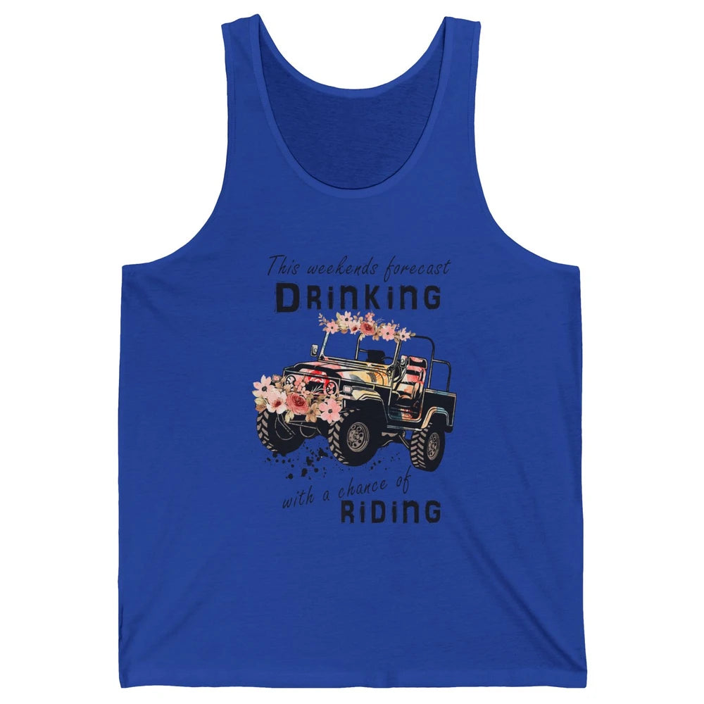 Drinking With Chance Riding Truck Mud UTV ATV SXS Offroad Unisex Jersey Tank