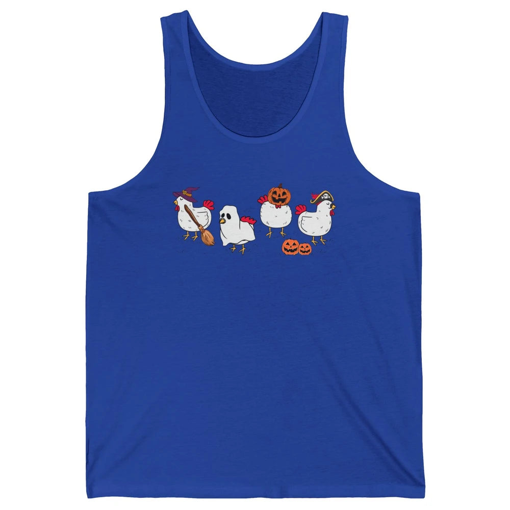 Chicken Ghost Funny Halloween Farm Spooky Chicken Lover Gift Unisex Jersey Tank