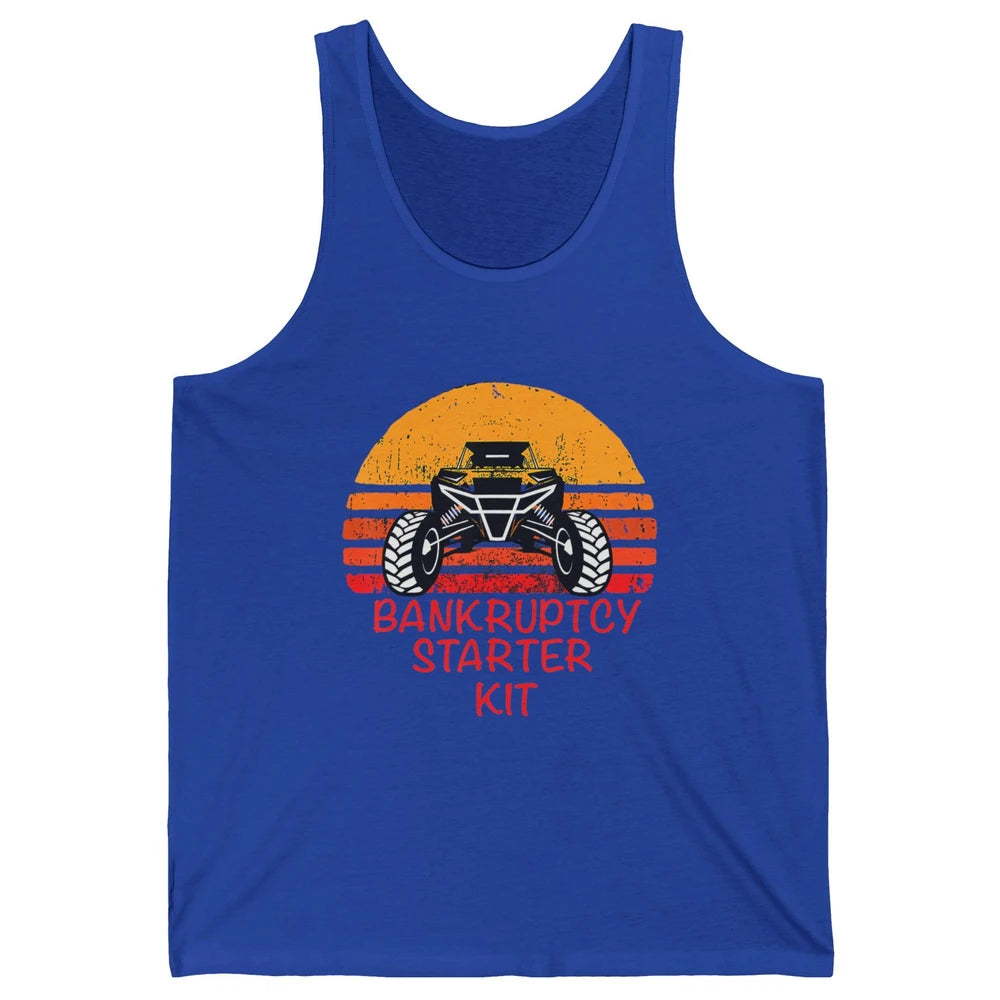 Retro Bankruptcy Starter Kit Mud Ride UTV SXS Offroad Racer Unisex Jersey Tank