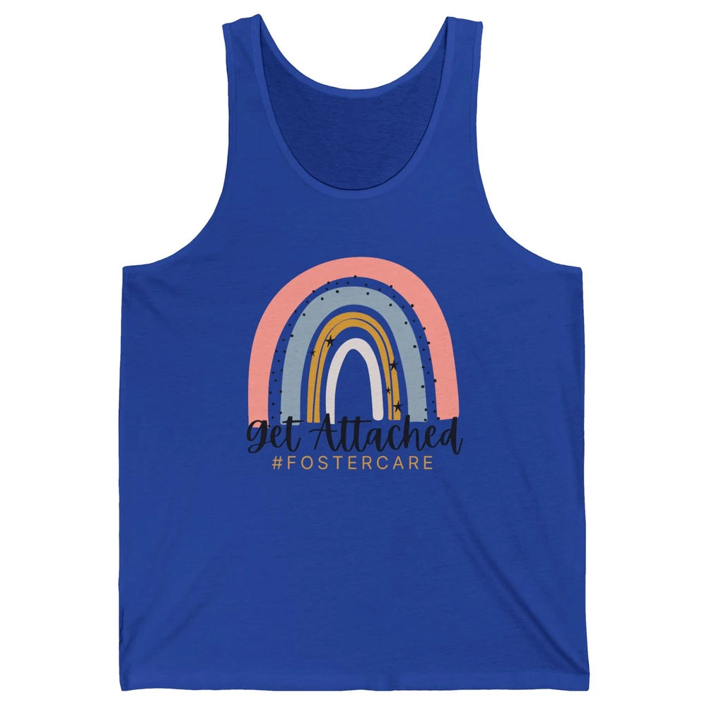 Rainbow Foster Care Parents Get Attached Adoption Foster Mom Unisex Jersey Tank