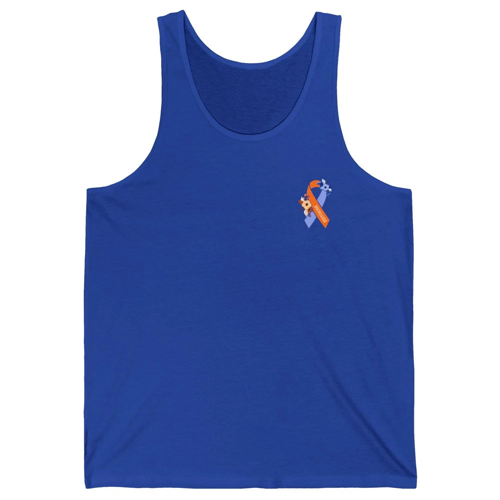 Psoriasis Awareness Floral Ribbon Rainbow Skin Diseases Unisex Jersey Tank
