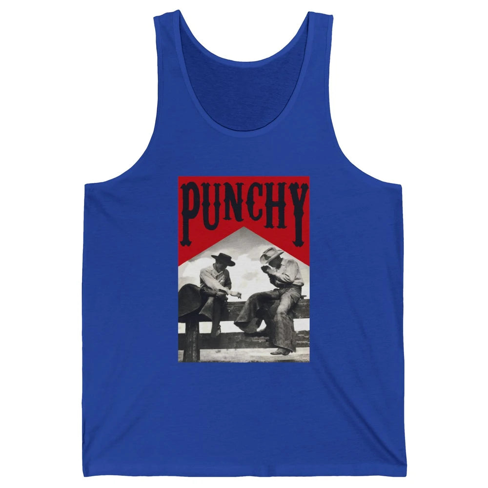 Retro Punchy Cowboy Killer Western Country Cowgirl Gift Unisex Jersey Tank