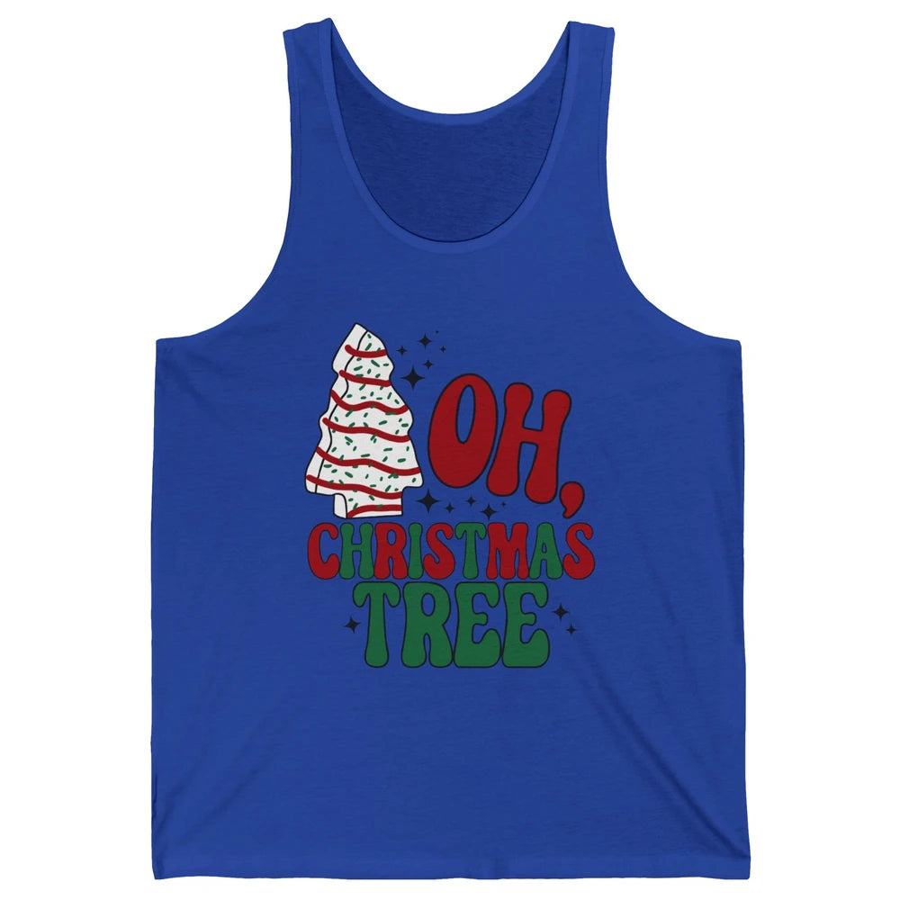 Oh Christmas Tree Cakes Tis The Season Christmas Cake Lovers Unisex Jersey Tank