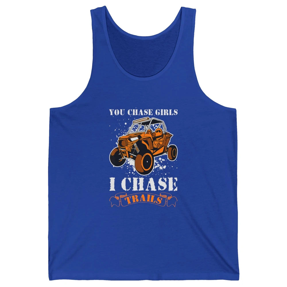 Retro Chase Trails Mud Rider Dirty UTV SXS Rider Offroad Unisex Jersey Tank