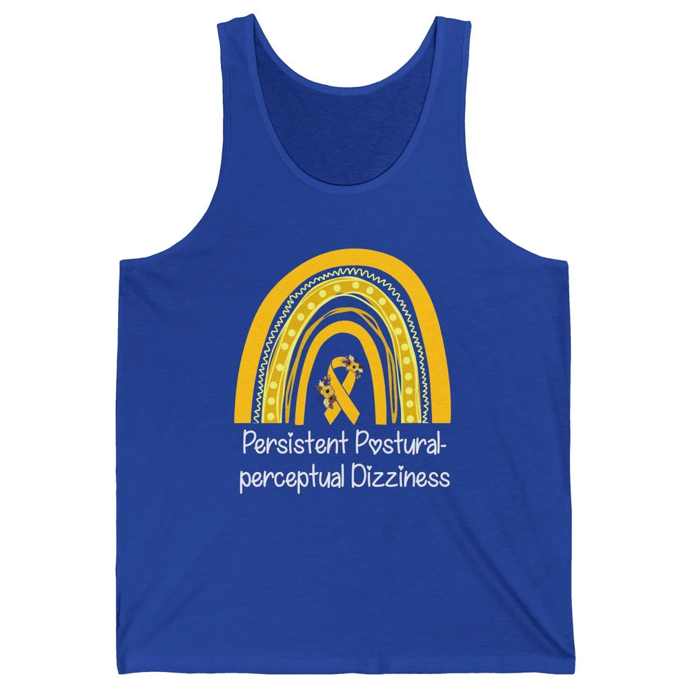 Persistent Postural-perceptual Dizziness PPPD Yellow Rainbow Unisex Jersey Tank