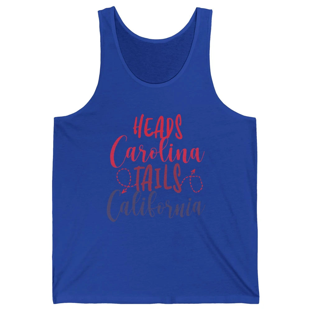 Heads Carolina Tail California Western Summer Beach Paradise Unisex Jersey Tank