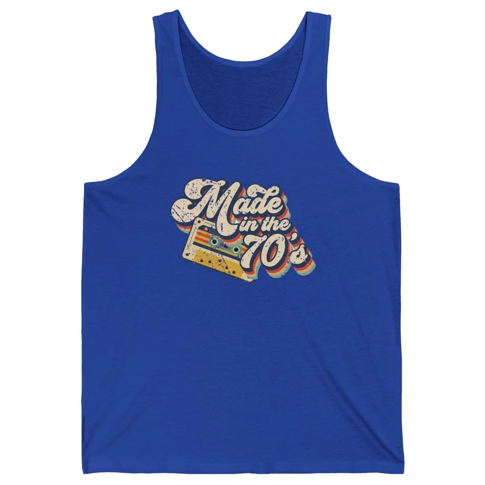 Retro Cassette Made In The 70's 1970s Born Birthday Day Gift Unisex Jersey Tank