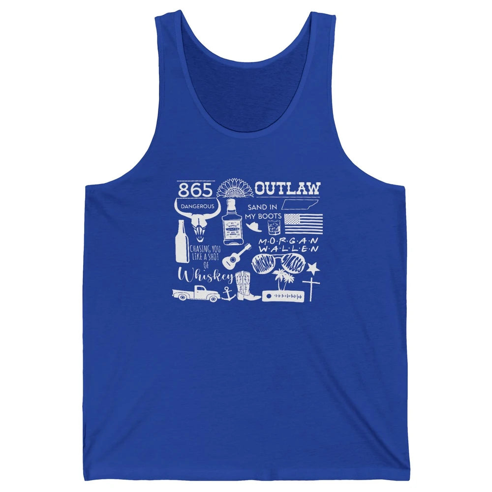 Retro Cowboy Boot Hat Sand In My Boots Western Country Music Unisex Jersey Tank