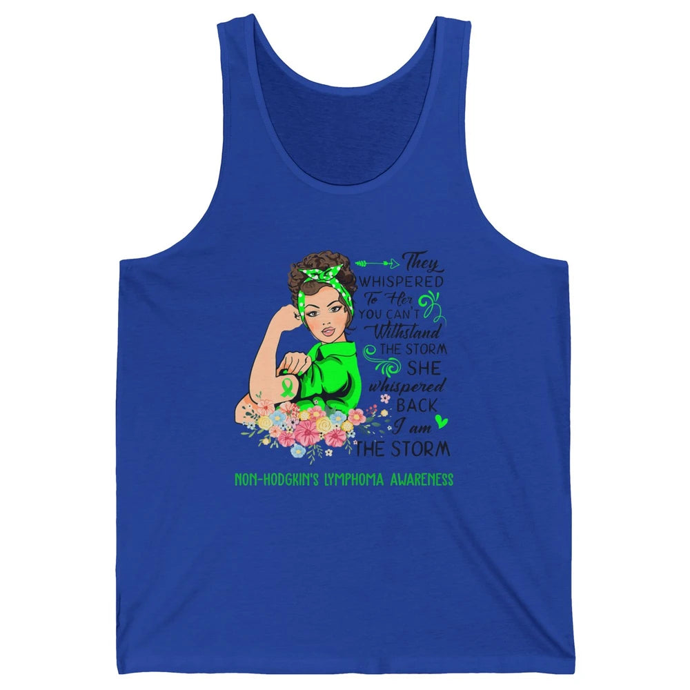 Non-Hodgkin Lymphoma Cancer Warrior The Storm Green Women Unisex Jersey Tank