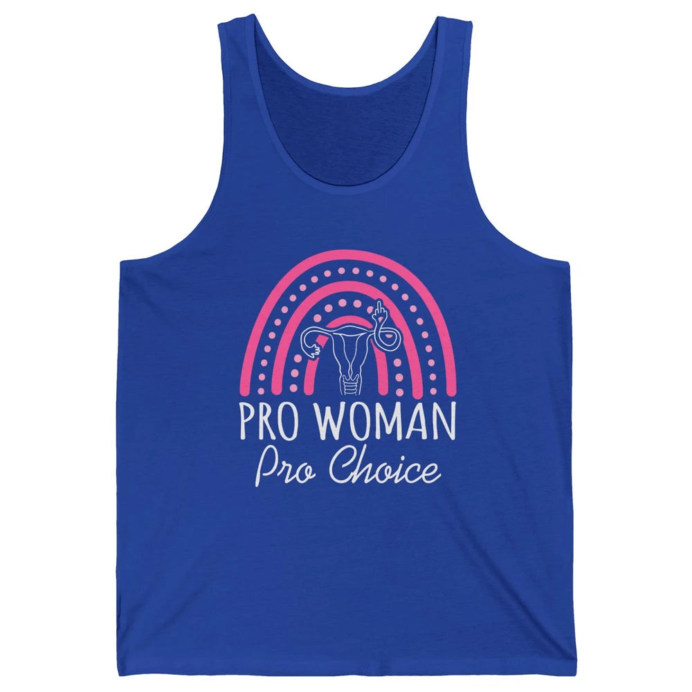 Pro Women Pro Choice My Uterus Rainbow Abortion Rights Unisex Jersey Tank