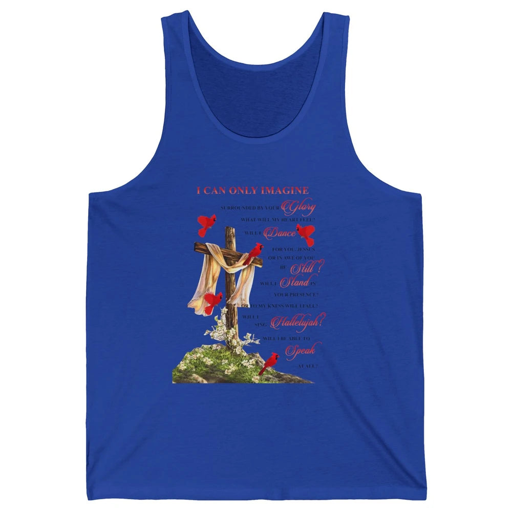 Jesus Cross Cardinals I Can Imagine Christian Religious Unisex Jersey Tank