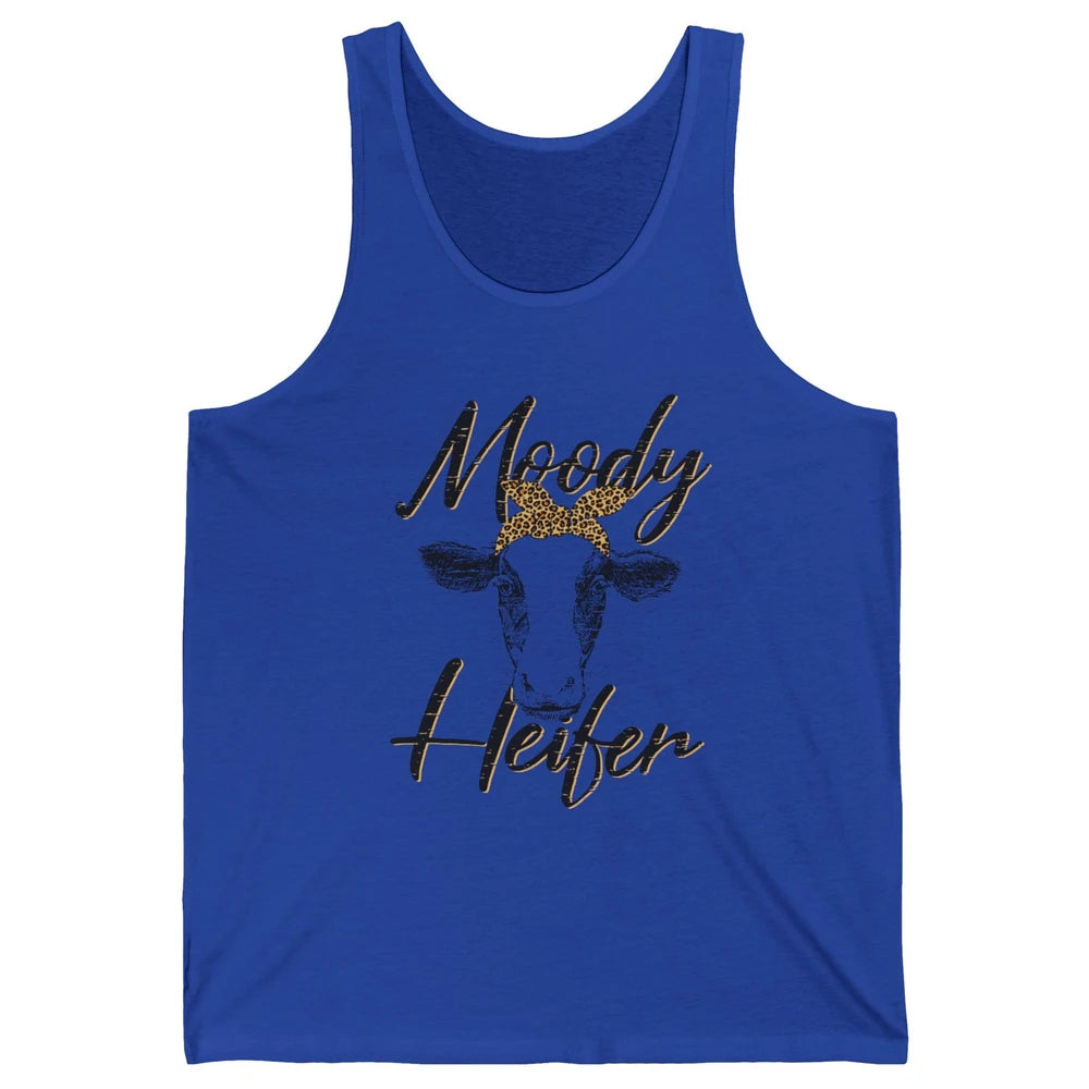 Funny Heifer Retro Bandana Moody Heifer Farmer Cow Lovers Unisex Jersey Tank