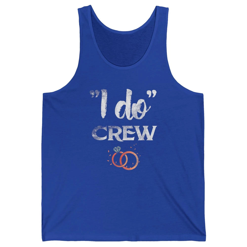 Retro I Do Crew Bride Groom Bachelorette Wedding Married Unisex Jersey Tank