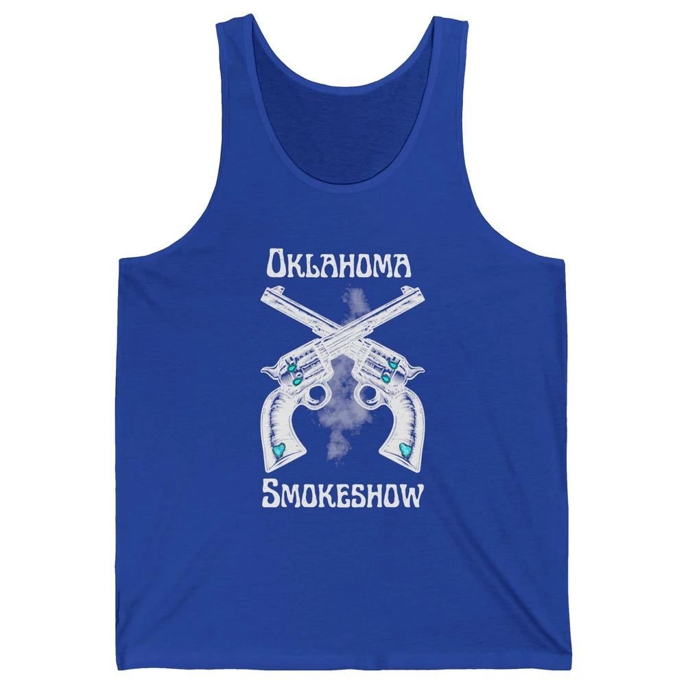 Retro Cowgirl Oklahoma Smokeshow Western Country Small Town Unisex Jersey Tank