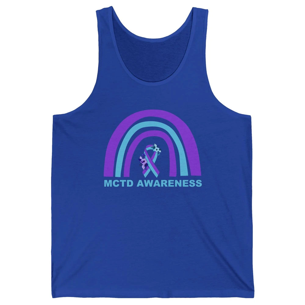 Mixed Connective Tissue Disease Awareness MCTD Floral Ribbon Unisex Jersey Tank