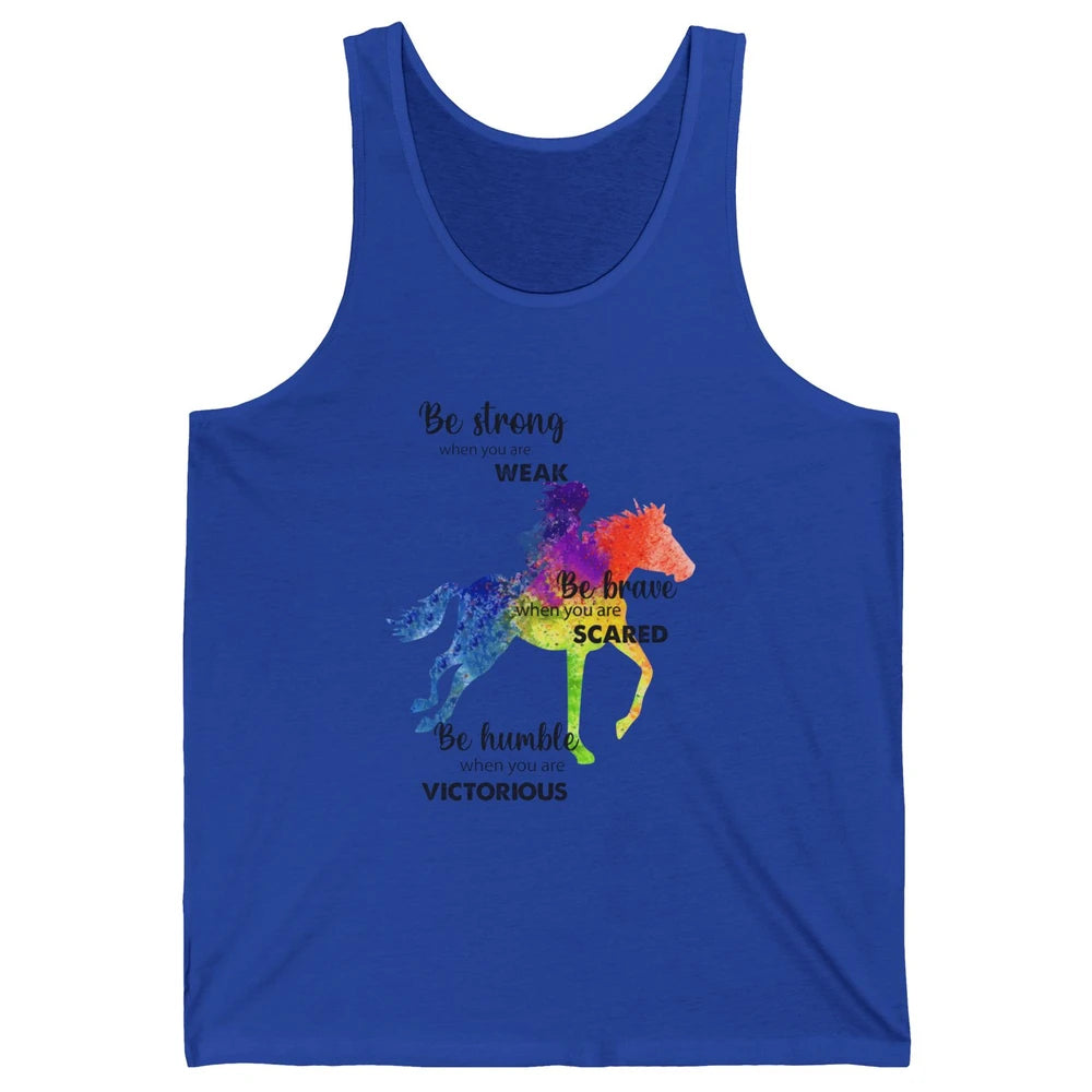 Retro Cowgirl Be Strong When You're Weak Western Country Unisex Jersey Tank