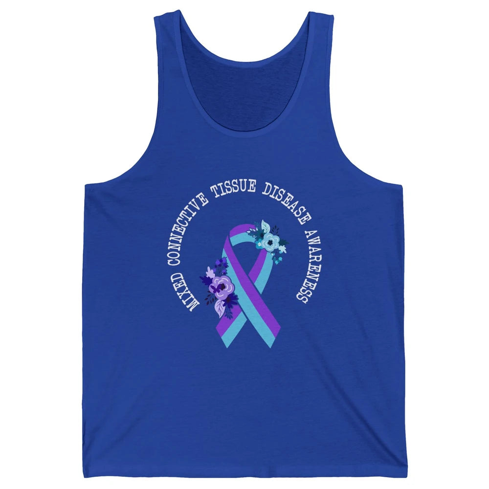 Mixed Connective Tissue Disease Awareness MCTD Floral Ribbon Unisex Jersey Tank